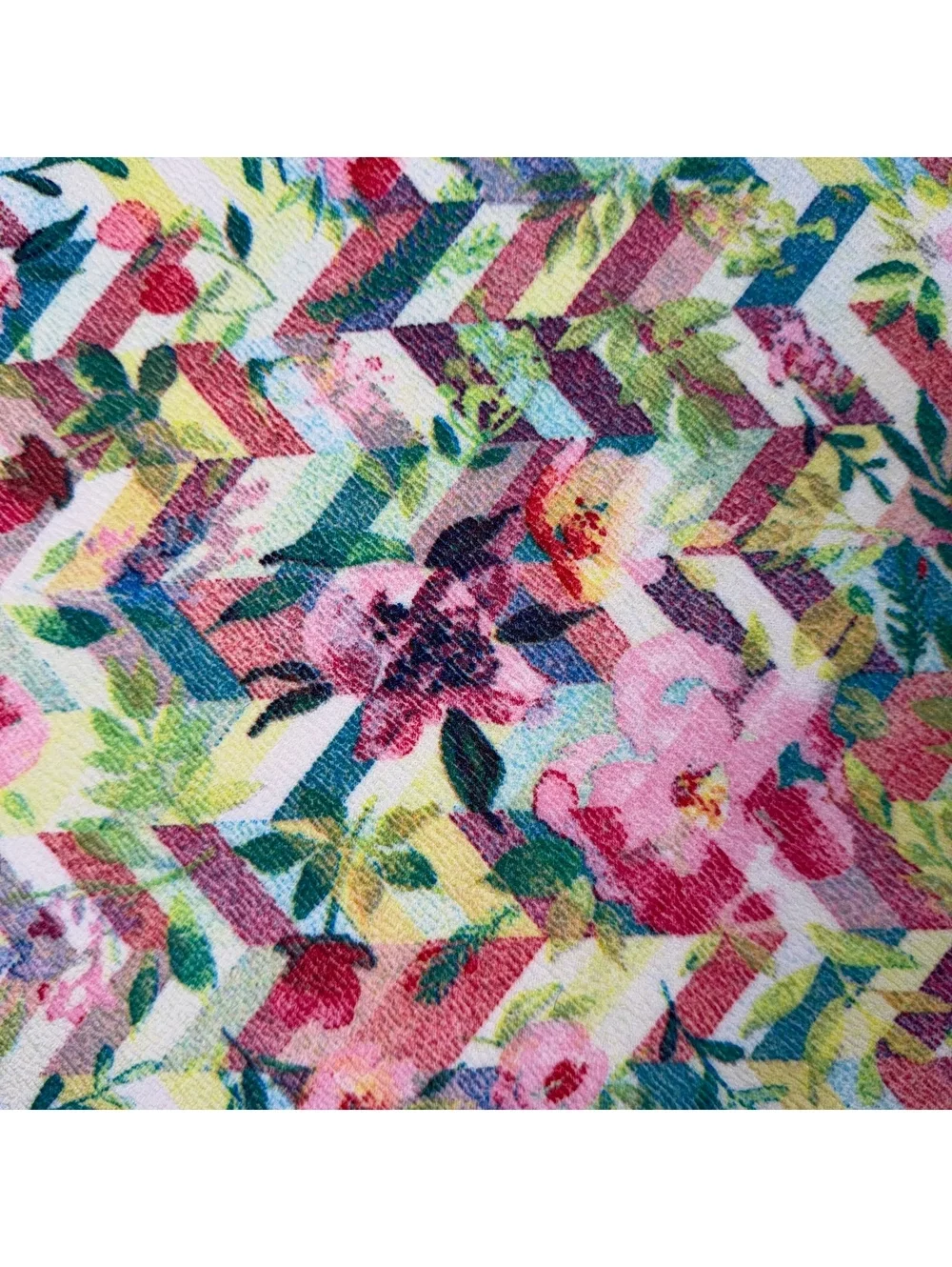 LuLaRoe XS Floral Chevron Pencil Skirt Multicolor